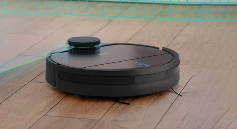 sensores de mapeamento do Smart Robô Aspirador Wi-fi Laser da Positivo Casa Inteligente