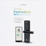 Smart Fechadura de embutir da Positivo Casa Inteligente.
