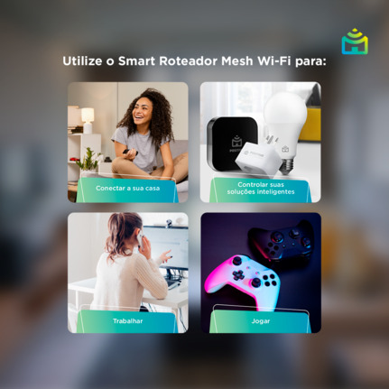 Usos para o Smart Roteador Mesh da Positivo Casa Inteligente.