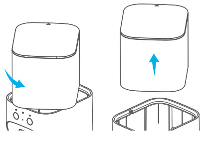 Como fazer a limpeza do Smart Alimentador Pet Wi-fi - passo 2.
